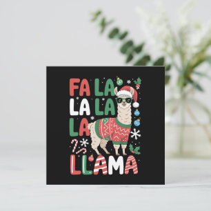 Fa La La Llama Funny Llama Christmas Animal Lover  Holiday Card