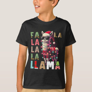 Fa La La Llama Funny Llama Christmas Animal Lover  T-Shirt