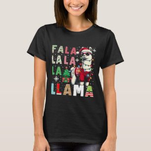 Fa La La Llama Funny Llama Christmas Animal Lover  T-Shirt