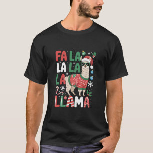 Fa La La Llama Funny Llama Christmas Animal Lover  T-Shirt