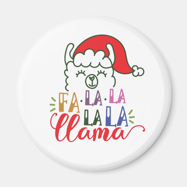Fa la la Llama Noël | Magnet (Devant)