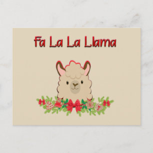Fa La La Llama Postcard