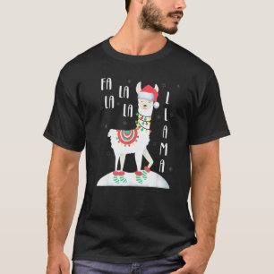 Fa La La Llama Santa Christmas Funny Xmas T-Shirt