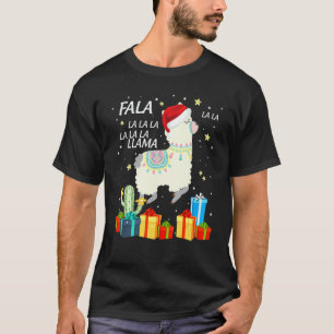 Fa La La Llama Santa Hat Funny Christmas Llamas Ll T-Shirt
