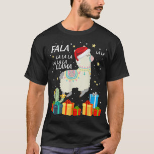 Fa La La Llama Santa Hat Funny Christmas Llamas Ll T-Shirt