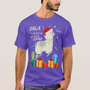 Fa La La Llama Santa Hat Funny Christmas Llamas Ll T-Shirt