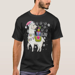 Fa La La Llama Santa Llama Christmas For Family T-Shirt