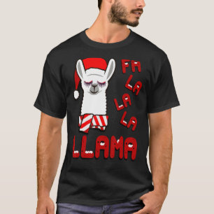 Fa La La Llama Shirt, Funny Llama Christmas Pajama T-Shirt