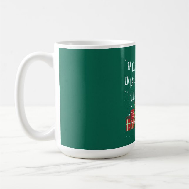 Fa La La Llama Shirt - Llama Christmas Coffee Mug (Left)