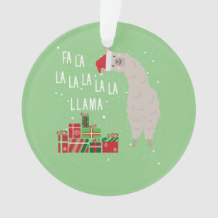 Fa La La Llama Shirt - Llama Christmas Ornament