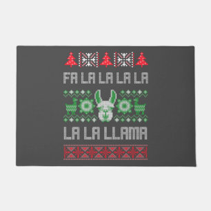 Fa La La Llama Shirt - Ugly Christmas Sweater Llam Doormat