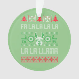 Fa La La Llama Shirt - Ugly Christmas Sweater Llam Ornament