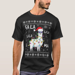Fa La La Llama Women Men Kids Ugly Christmas Swea T-Shirt