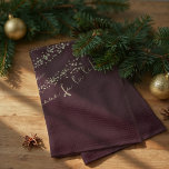 Fa La La Magical Gold Sparkle Christmas Carol  Kitchen Towel<br><div class="desc">Enhance your holiday decor with the "Fa La La Magical Gold Sparkle Christmas Carol Burgundy Kitchen Towel." This beautifully designed kitchen towel is perfect for adding a touch of festive elegance to your kitchen during the Christmas season. Crafted in a rich burgundy hue, the towel features sparkling faux gold accents...</div>