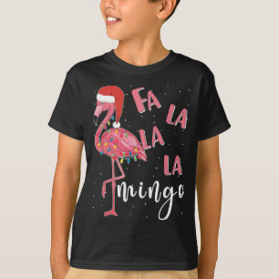 Fa La La Mingo Cute Flamingo Christmas Holiday Fla T-Shirt