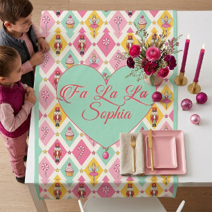 Fa La La Nutcracker Christmas Fairy Pastel Vibes Tablecloth