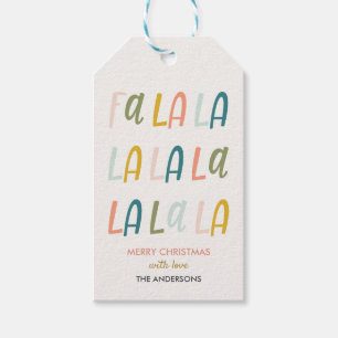 FA LA LA   Pastel colours   Christmas favour Gift Tags