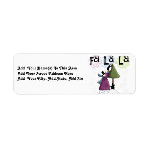 Fa La La Snowman Return Address Labels