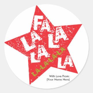 Fa La La Star Étiquette Éclairé