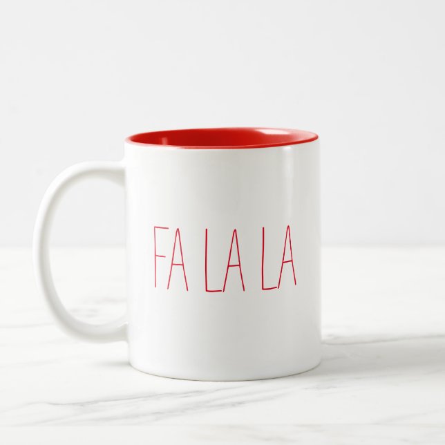 Fa La La Two-Tone Coffee Mug (Left)
