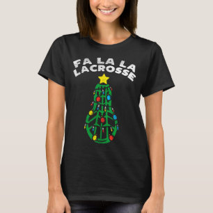 Fa La Lacrosse Funny Christmas Lax Player Goalie T T-Shirt
