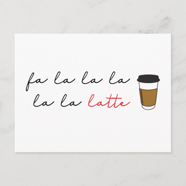 Fa la latte Funny Café d'affaires Carte de vacance (Devant)