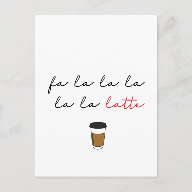 Fa la latte local Café affaires Carte de vacances (Devant)