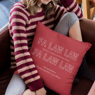Fa Law Law Funny Lawyer Joke Christmas Throw Pillow