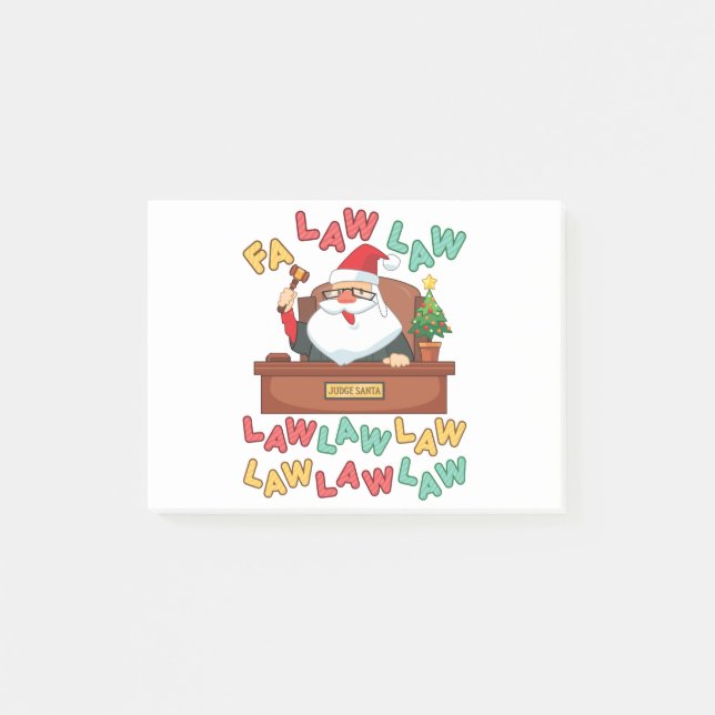 Fa Law Law Lawyer Christmas Santa Judge Post-it Notes (Front)