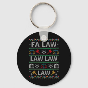 Fa Law Law Vintage Lawyer Ugly Christmas Sweater Keychain
