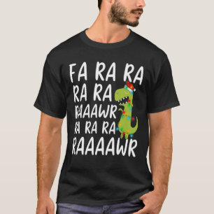 Fa Ra Ra Rawr Dinosaur T Rex Xmas Lights Dinosaur  T-Shirt