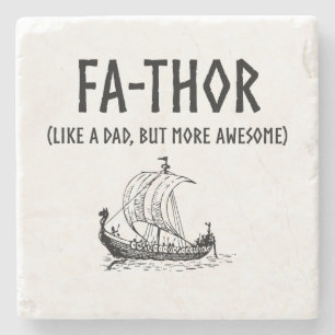 Fa-Thor Funny Father's Day Stone Coaster