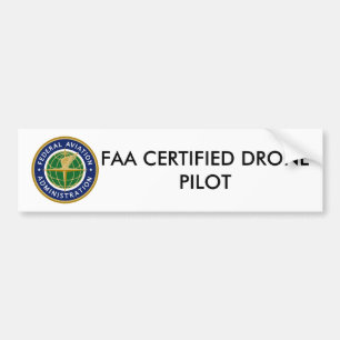 FAA CERTIFIED DRONE PILOT BUMPER STICKER