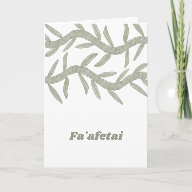 Fa'afetai Thank You Card (Front)