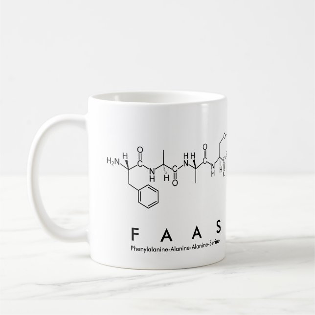 Faas peptide name mug (Left)