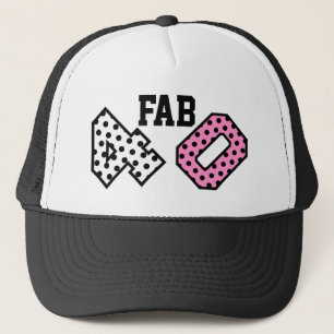 FAB 40th Birthday PINK POLKA DOTS V10 Trucker Hat