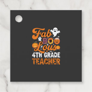 Fab-BOO-Lous 4th Grade Teacher Halloween Favour Tags