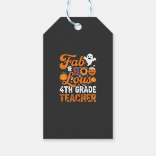 Fab-BOO-Lous 4th Grade Teacher Halloween Gift Tags