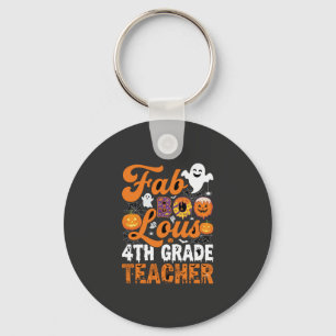 Fab-BOO-Lous 4th Grade Teacher Halloween Keychain
