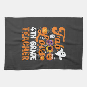Fab-BOO-Lous 4th Grade Teacher Halloween Kitchen Towel