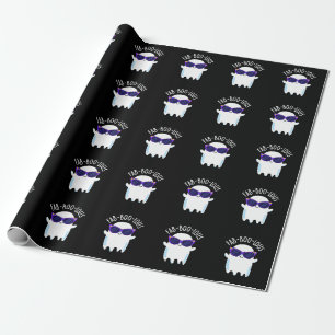 Fab-Boo-Lous Funny Ghost Pun Dark BG Wrapping Paper
