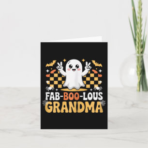 Fab-boo-lous Grandma Cute Ghost Halloween Mom  Card