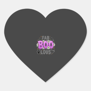 Fab Boo Lous Halloween Ghost Design_1 Heart Sticker