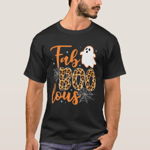 Fab Boo Lous Leopard Cute Boo Ghost Funny Hallowee T-Shirt