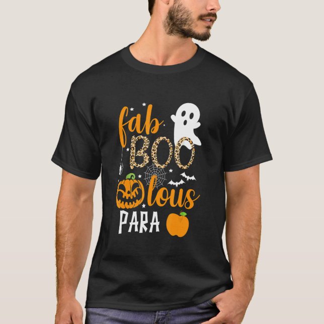 Fab Boo Lous Para Ghost Halloween T-Shirt (Front)