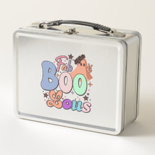Fab Boo Lous Retro Cute Halloween T Metal Lunch Box