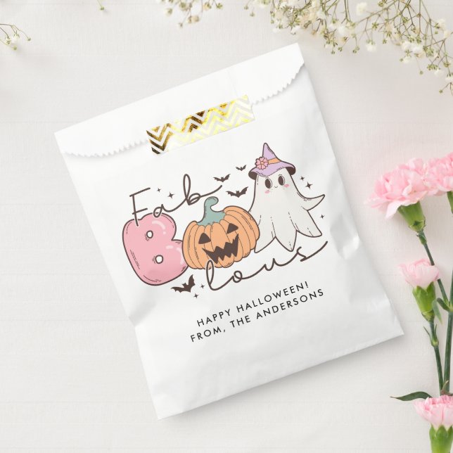Fab-boo-lous Retro Groovy Halloween Favour Bag (Sealed)