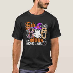 Fab Boo Lous School Nurse Funny Halloween Costume  T-Shirt