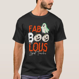 Fab Boo Lous Sped Teacher Leopard Spooky Halloween T-Shirt
