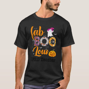 Fab Boo Lous Sped Teacher Leopard Spooky Halloween T-Shirt